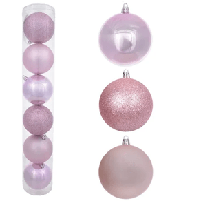 BOLA MISTO TUBO ROSA CLARO 06 UN X 8 CM. BOLA MISTO TUBO ROSA CLARO 06 UN X 8 CM.